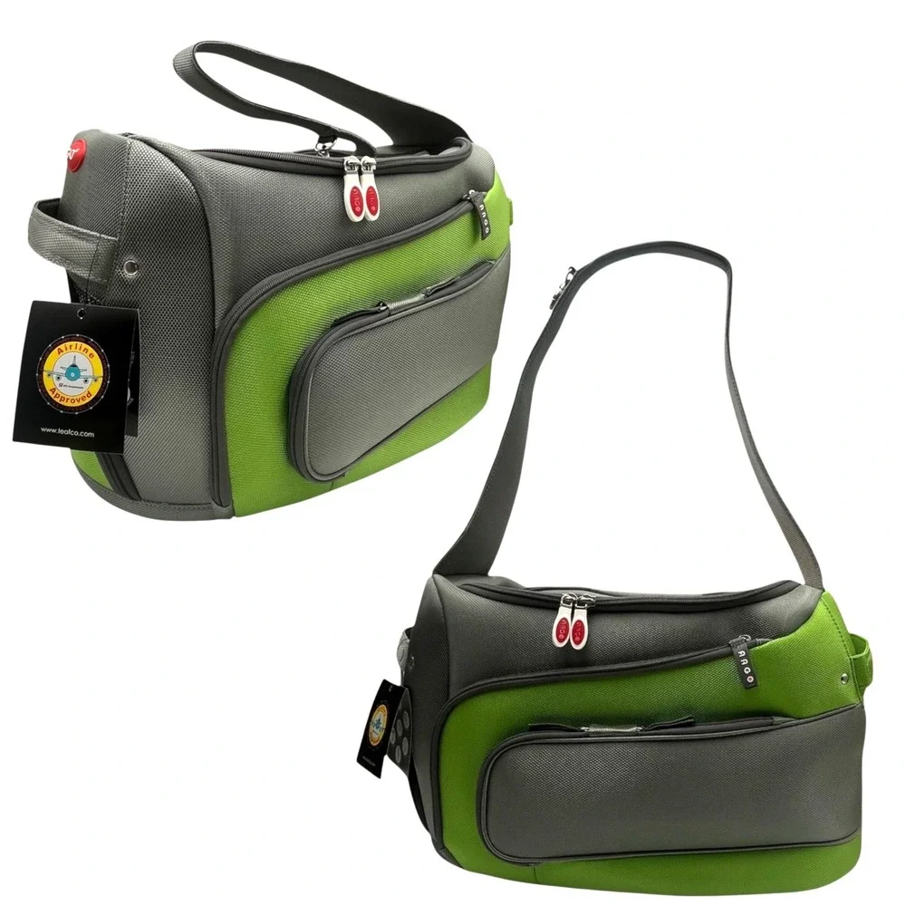 Argo Teafco Duff-O Pet Carrier Airline Approved Water Resistant Gray Kiwi Green‎